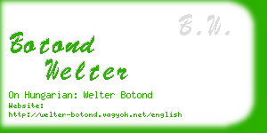 botond welter business card